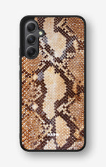 Samsung Galaxy A34 5G Hard Case – Brown Snakeskin - View 1