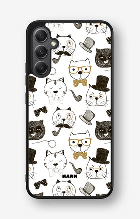 Samsung Galaxy A34 5G Hard Case – Cartoon Cats - View 1