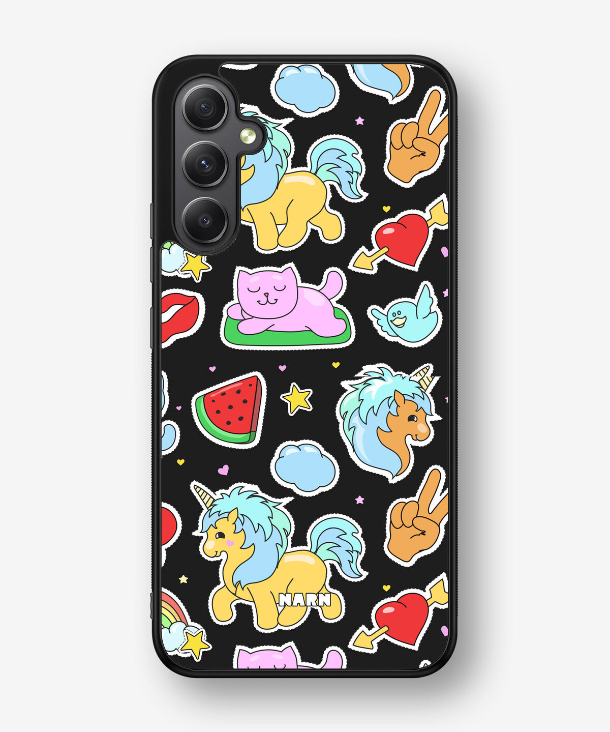Samsung Galaxy A34 5G Hard Case – Cute Stickers - View 1