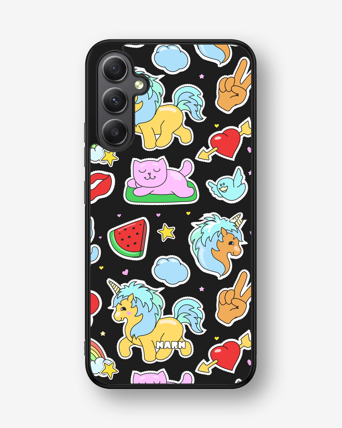 Samsung Galaxy A34 5G Hard Case – Cute Stickers - View 1