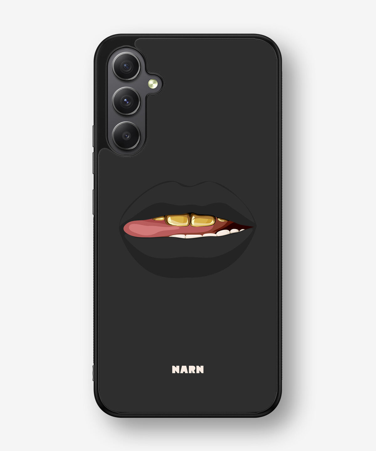 Samsung Galaxy A34 5G Hard Case – Golden Lips - View 1
