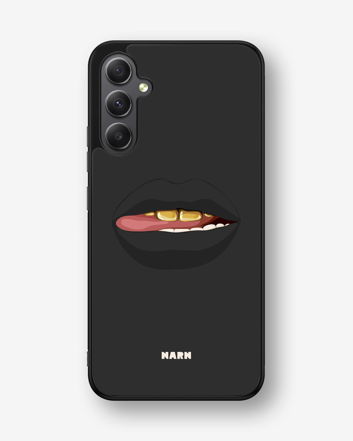 Samsung Galaxy A34 5G Hard Case – Golden Lips - View 1