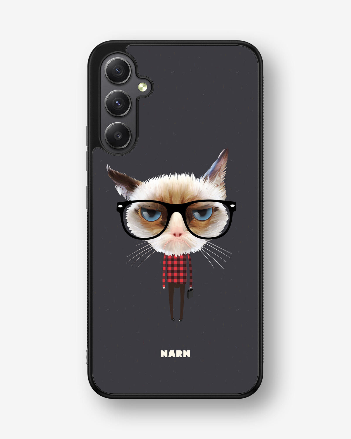 Samsung Galaxy A34 5G Hard Case – Hipster Cat - View 1