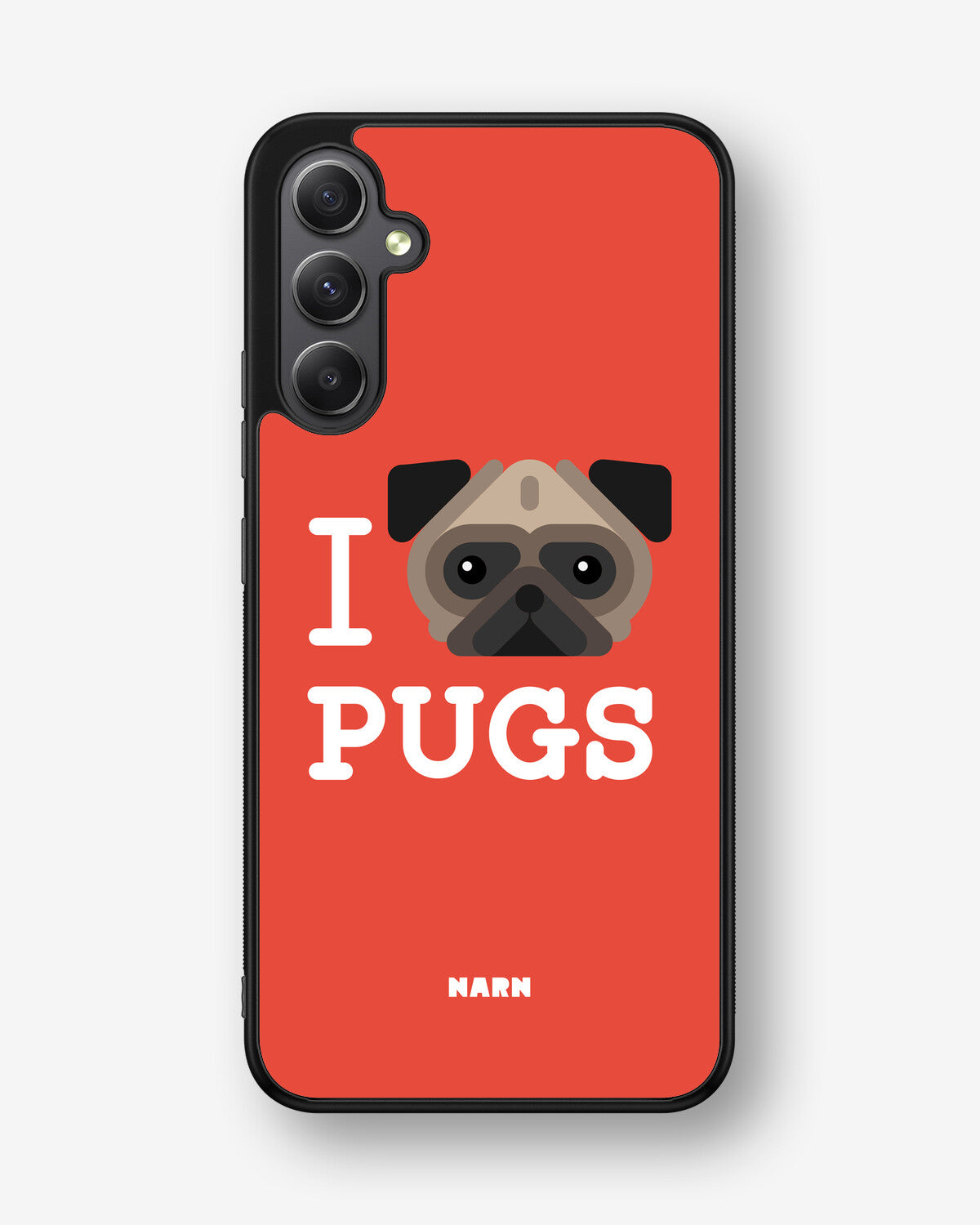 Samsung Galaxy A34 5G Hard Case – I Love Pugs - View 1