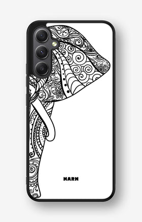 Samsung Galaxy A34 5G Hard Case – Mandala Elephant - View 1