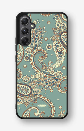 Samsung Galaxy A34 5G Hard Case – Paisley Green - View 1