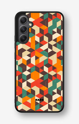 Samsung Galaxy A34 5G Hard Case – Retro Geometric - View 1