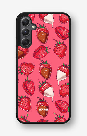 Samsung Galaxy A34 5G Hard Case – Strawberry Chocolate - View 1