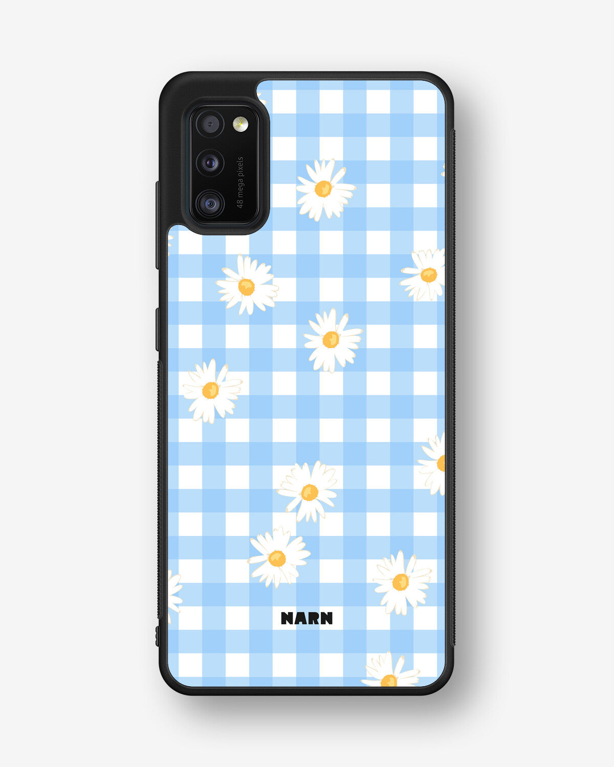 Samsung Galaxy A41 (2020) Hard Case – Blue Daisies - View 1