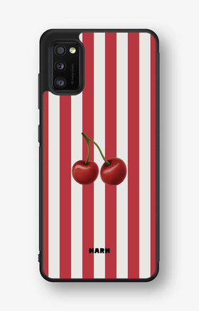 Samsung Galaxy A41 (2020) Hard Case – Cherry Stripes - View 1