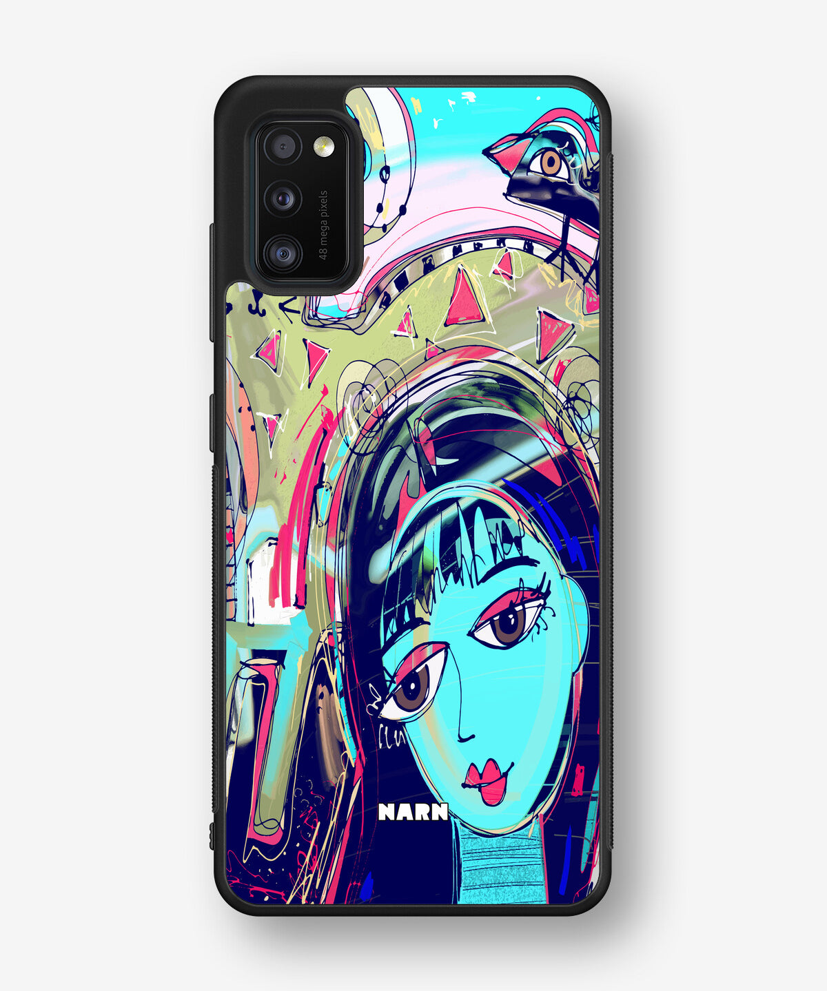 Samsung Galaxy A41 (2020) Hard Case – Abstract Cat - View 1