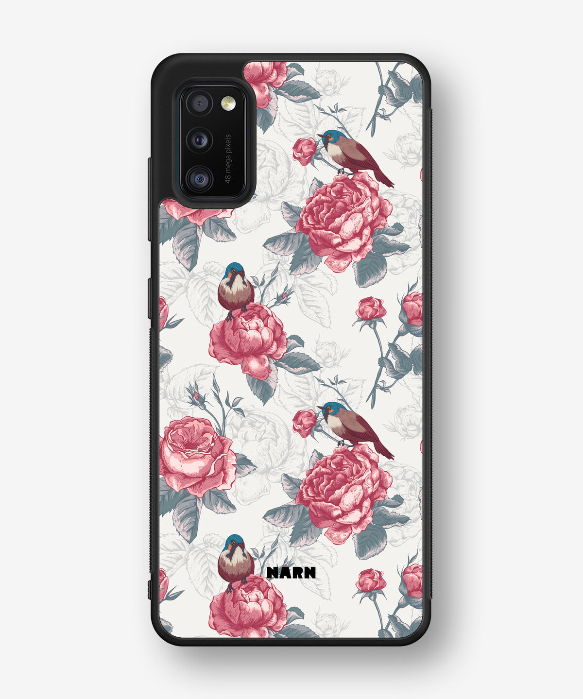 Samsung Galaxy A41 (2020) Hard Case – Birds Among Roses - View 1