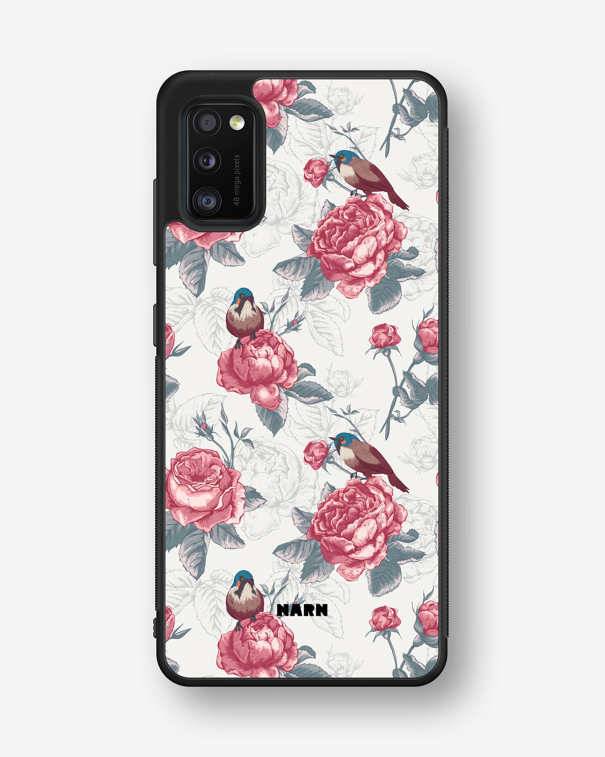 Samsung Galaxy A41 (2020) Hard Case – Birds Among Roses - View 1