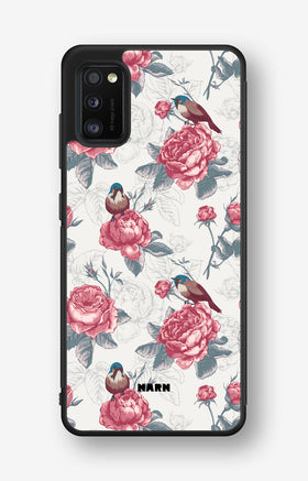 Samsung Galaxy A41 (2020) Hard Case – Birds Among Roses - View 1