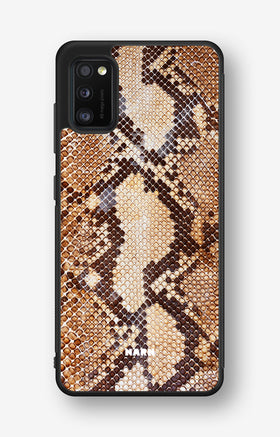 Samsung Galaxy A41 (2020) Hard Case – Brown Snakeskin - View 1