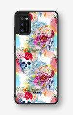 Samsung Galaxy A41 (2020) Hard Case – Flowered Skulls - View 1