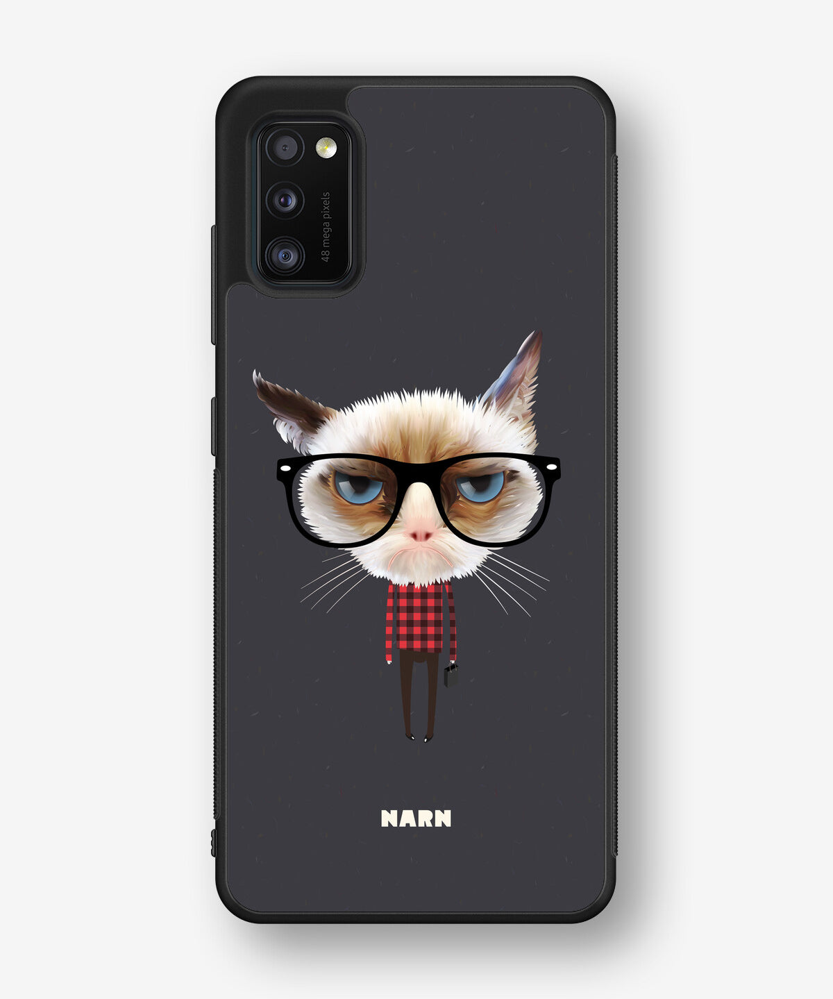 Samsung Galaxy A41 (2020) Hard Case – Hipster Cat - View 1