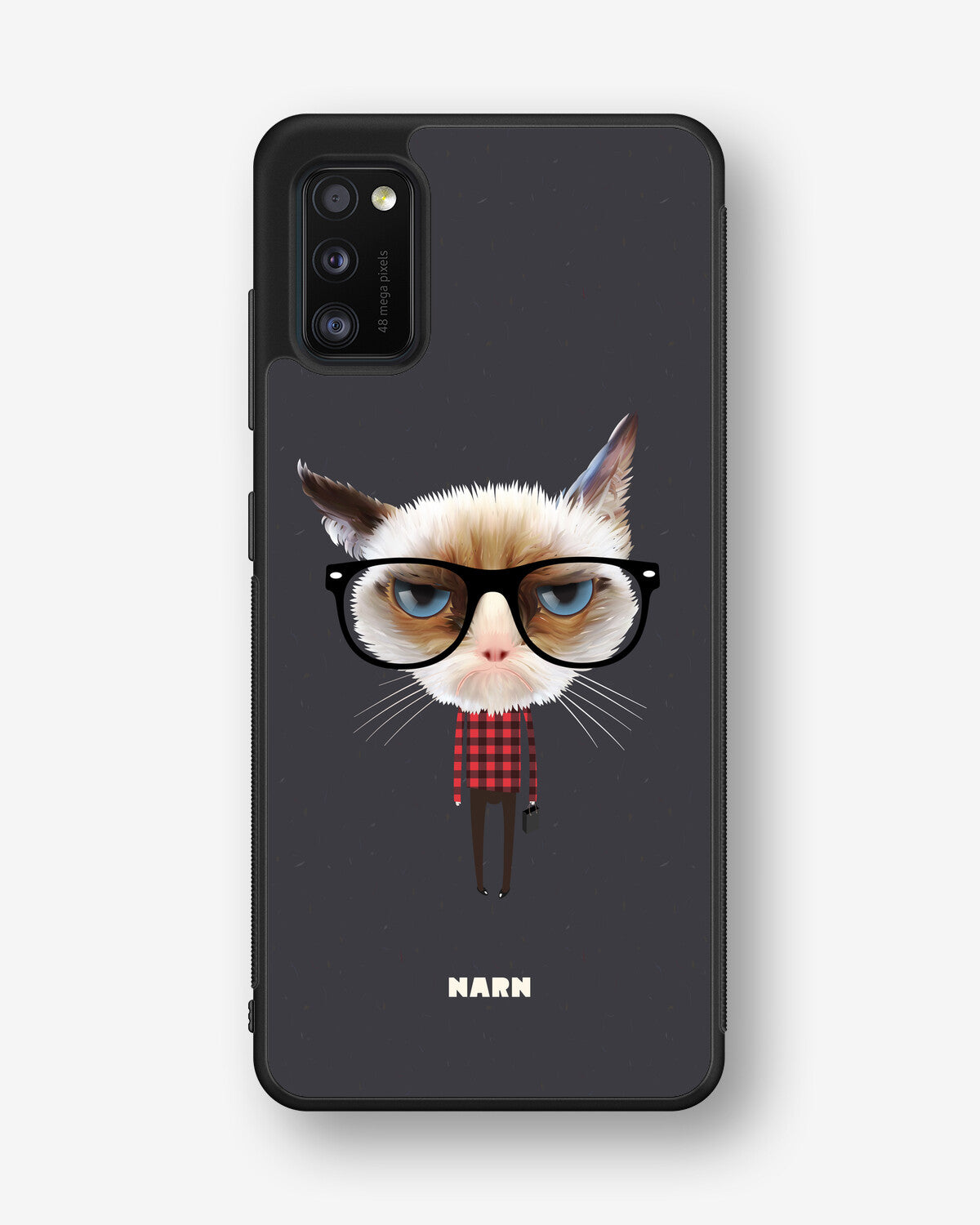 Samsung Galaxy A41 (2020) Hard Case – Hipster Cat - View 1