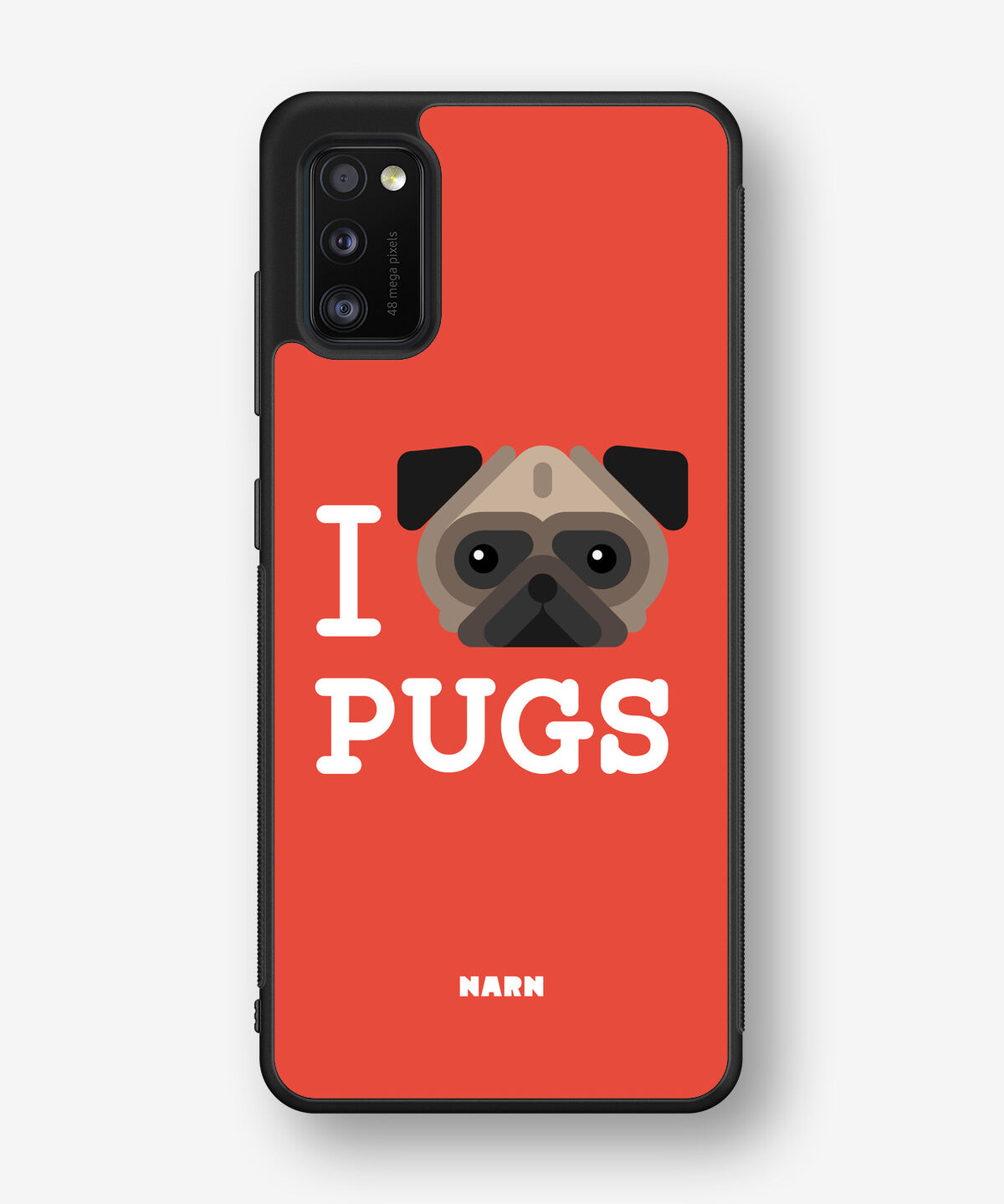 Samsung Galaxy A41 (2020) Hard Case – I Love Pugs - View 1