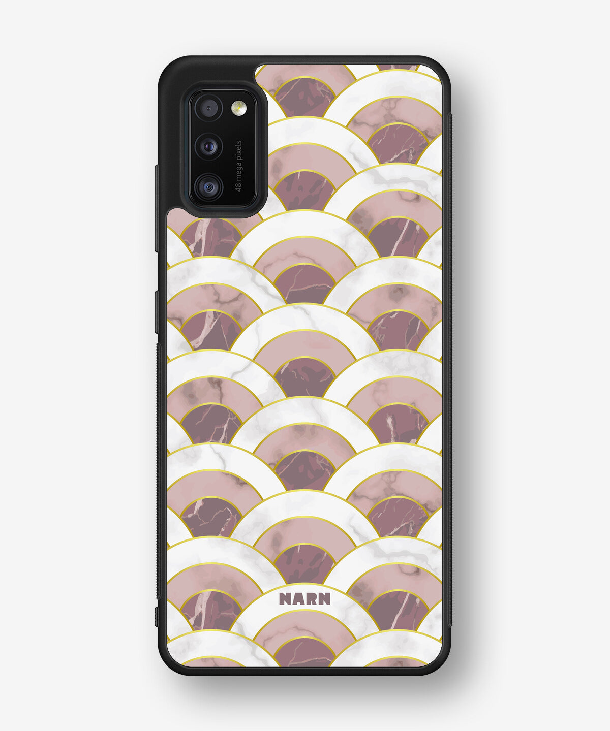 Samsung Galaxy A41 (2020) Hard Case – Pink Marble Waves - View 1