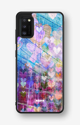 Samsung Galaxy A41 (2020) Hard Case – Purple Hearts - View 1