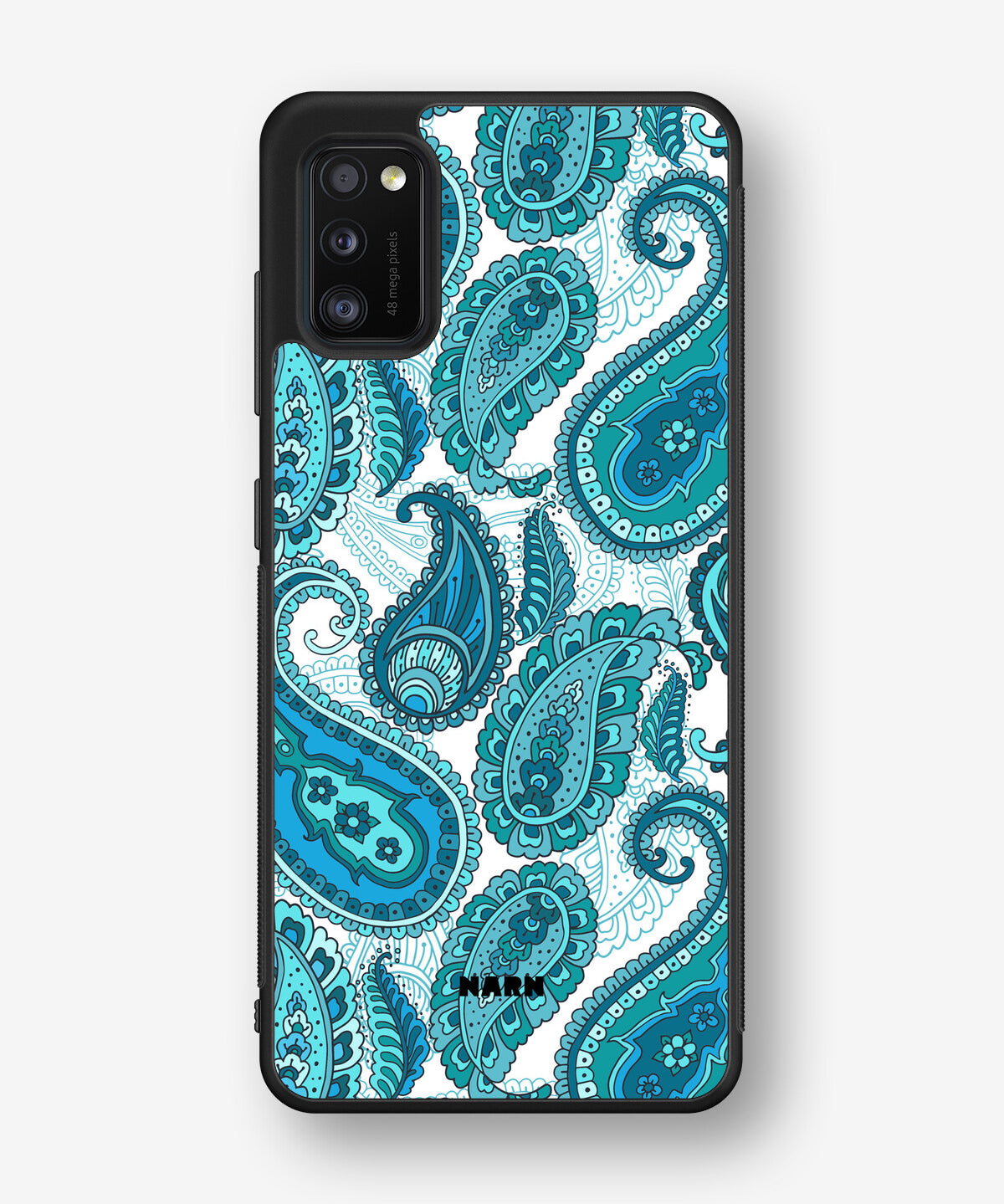 Samsung Galaxy A41 (2020) Hard Case – Turquoise Paisley - View 1