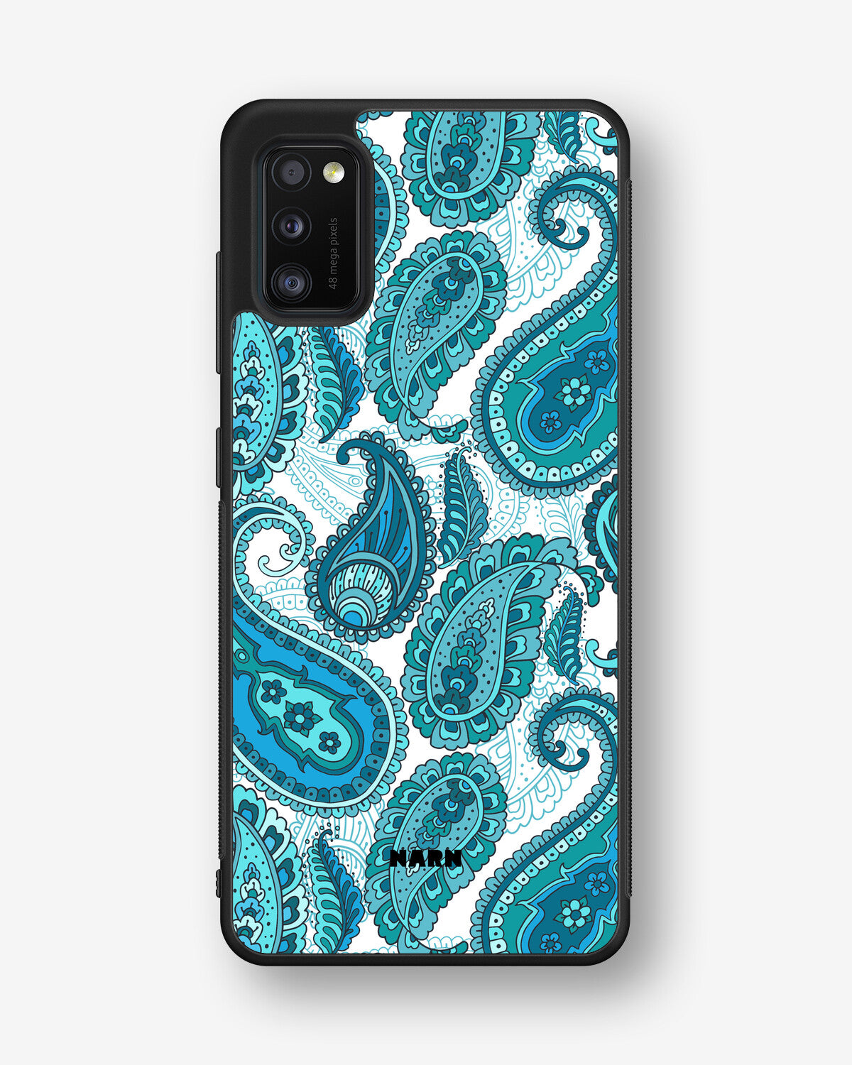 Samsung Galaxy A41 (2020) Hard Case – Turquoise Paisley - View 1