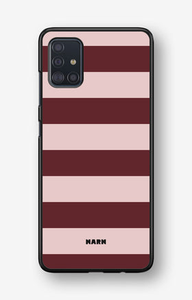 Samsung Galaxy A51 Hard Case – Cranberry Stripe - View 1