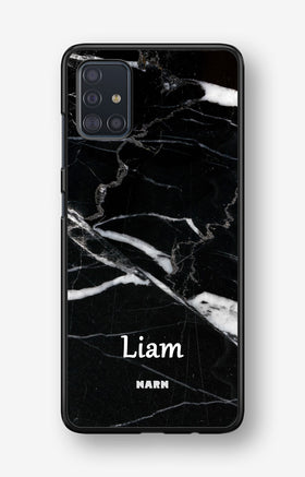 Samsung Galaxy A51 Hard Case – Custom - Black Marble - View 1