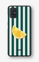 Samsung Galaxy A51 Hard Case – Lemon Stripes - View 1