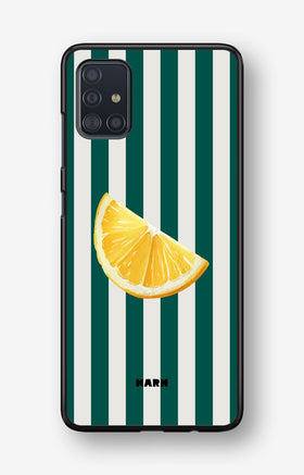 Samsung Galaxy A51 Hard Case – Lemon Stripes - View 1
