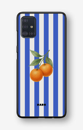 Samsung Galaxy A51 Hard Case – Orange Stripes - View 1