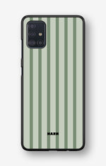 Samsung Galaxy A51 Hard Case – Sage Stripes - View 1