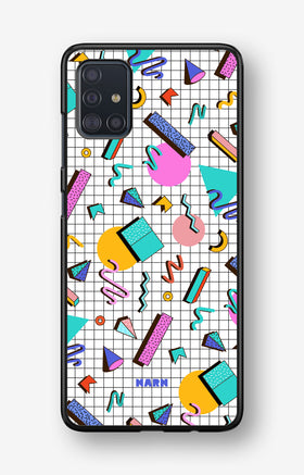 Samsung Galaxy A51 Hard Case – 80s Memphis - View 1