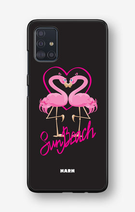 Samsung Galaxy A51 Hard Case – Beach Flamingo - View 1
