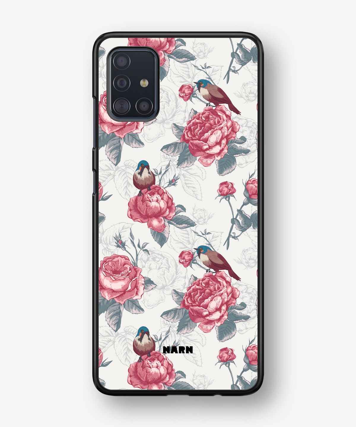 Samsung Galaxy A51 Hard Case – Birds Among Roses - View 1