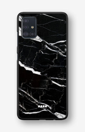 Samsung Galaxy A51 Hard Case – Black Marble - View 1