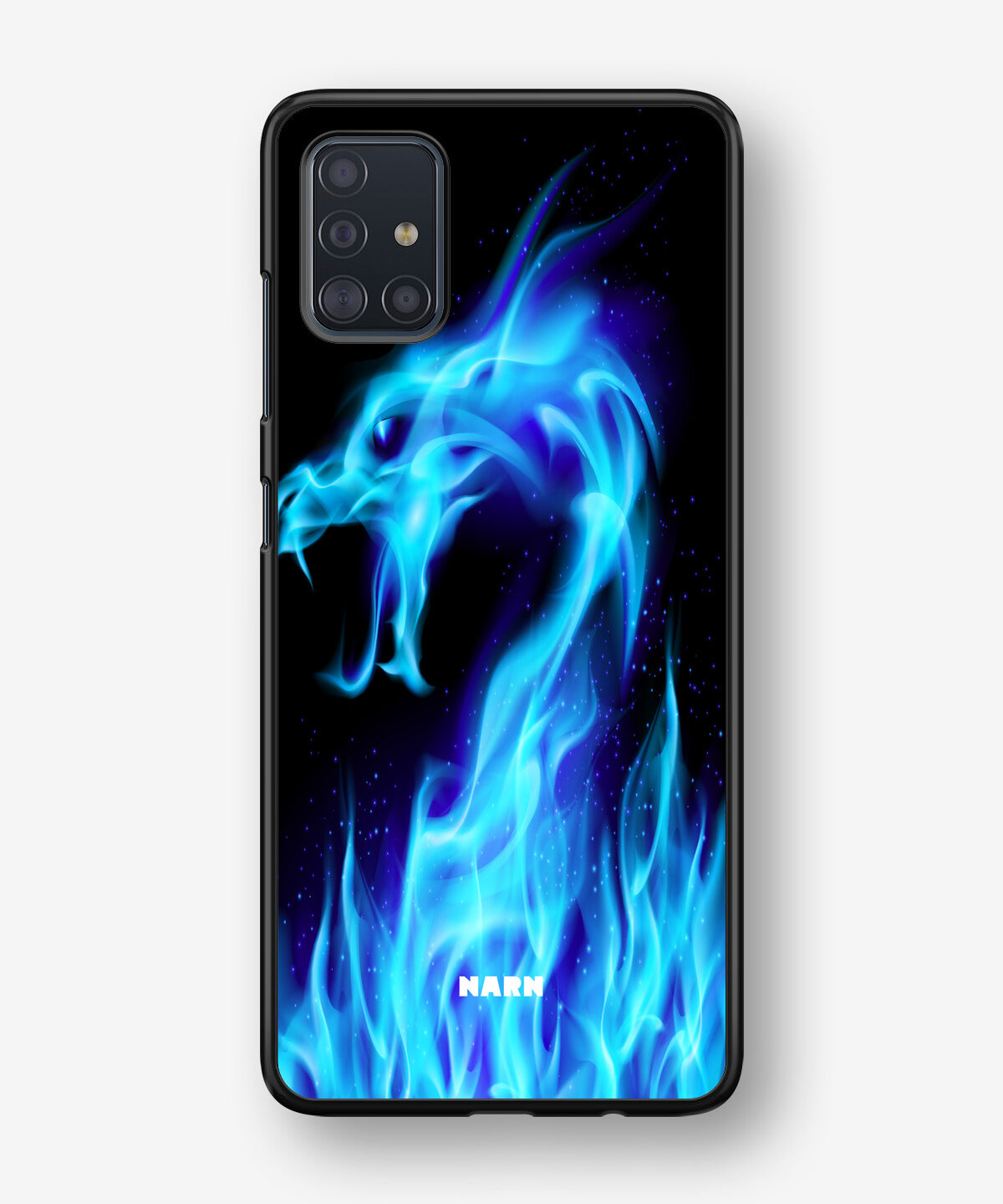 Samsung Galaxy A51 Hard Case – Blue Flames Dragon - View 1