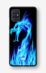 Samsung Galaxy A51 Hard Case – Blue Flames Dragon - View 1