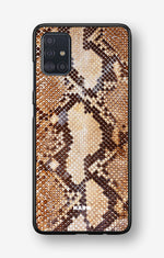 Samsung Galaxy A51 Hard Case – Brown Snakeskin - View 1