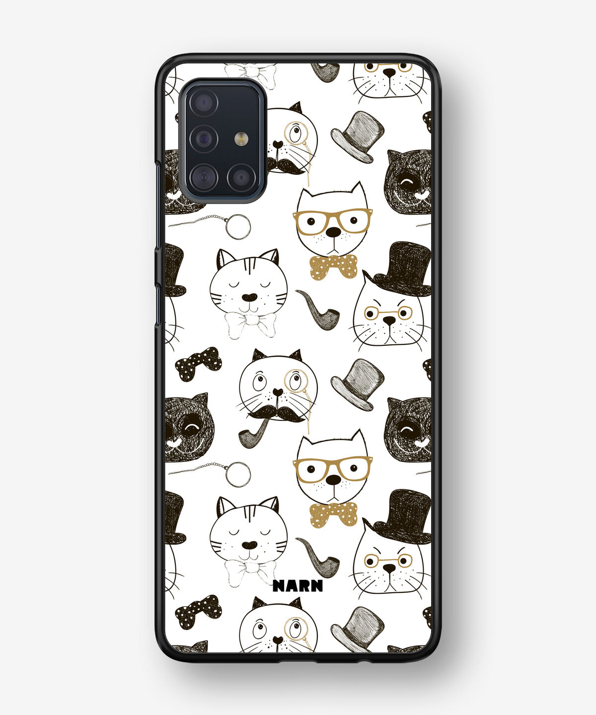 Samsung Galaxy A51 Hard Case – Cartoon Cats - View 1