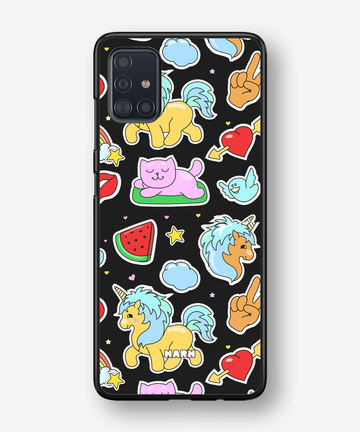 Samsung Galaxy A51 Hard Case – Cute Stickers - View 1