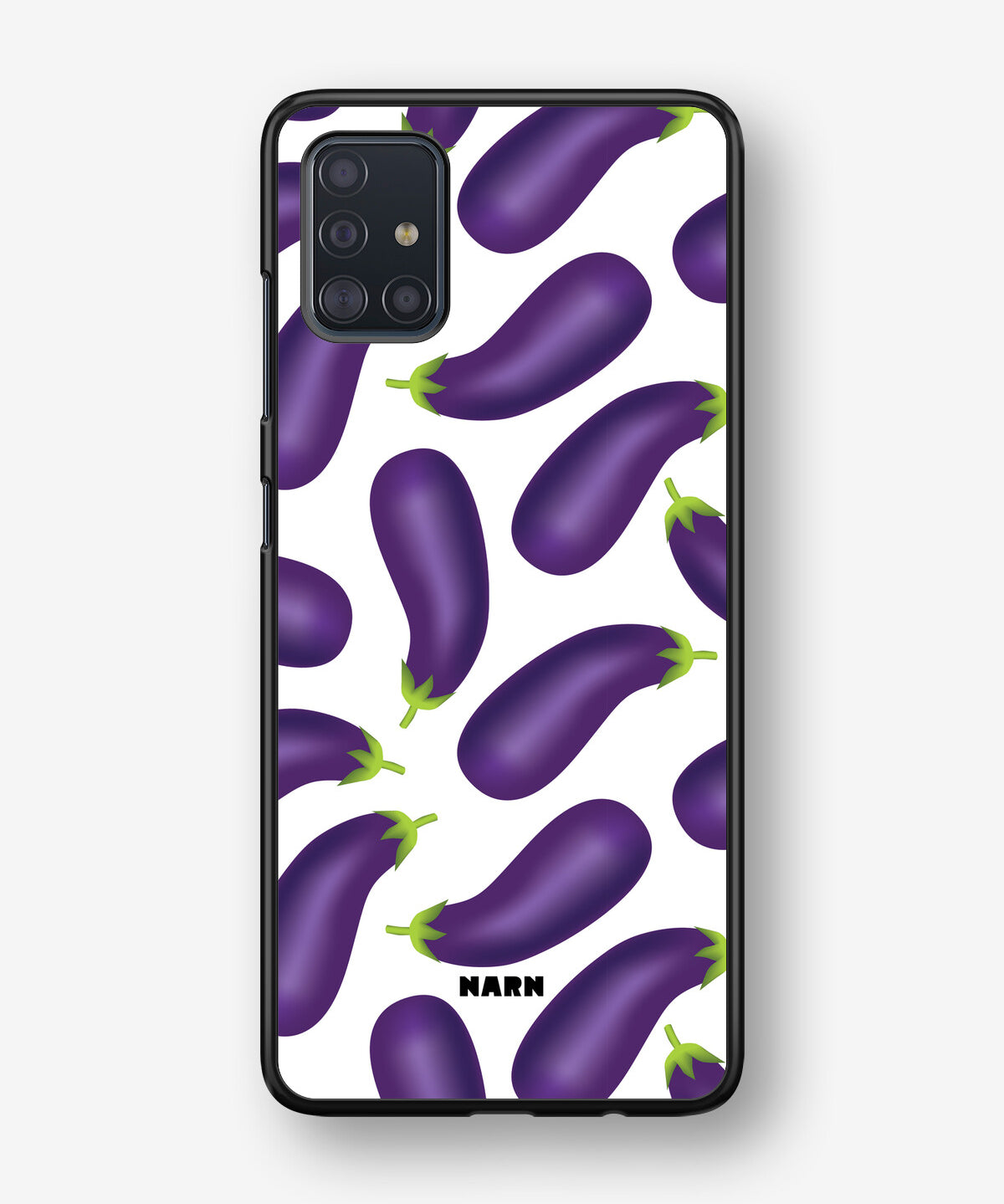 Samsung Galaxy A51 Hard Case – Eggplant Pattern - View 1