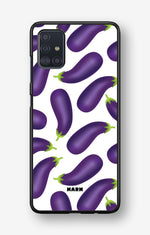 Samsung Galaxy A51 Hard Case – Eggplant Pattern - View 1