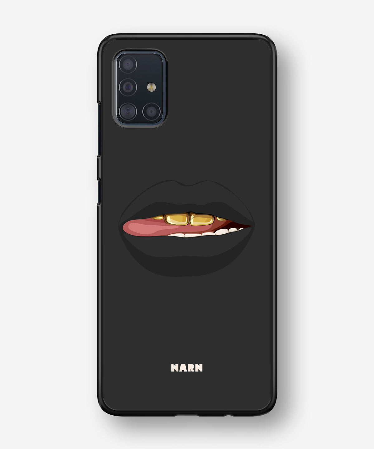 Samsung Galaxy A51 Hard Case – Golden Lips - View 1