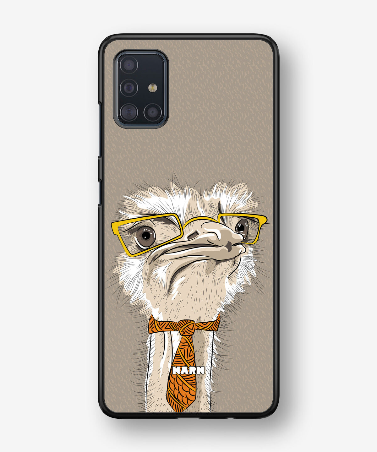 Samsung Galaxy A51 Hard Case – Hipster Ostrich - View 1