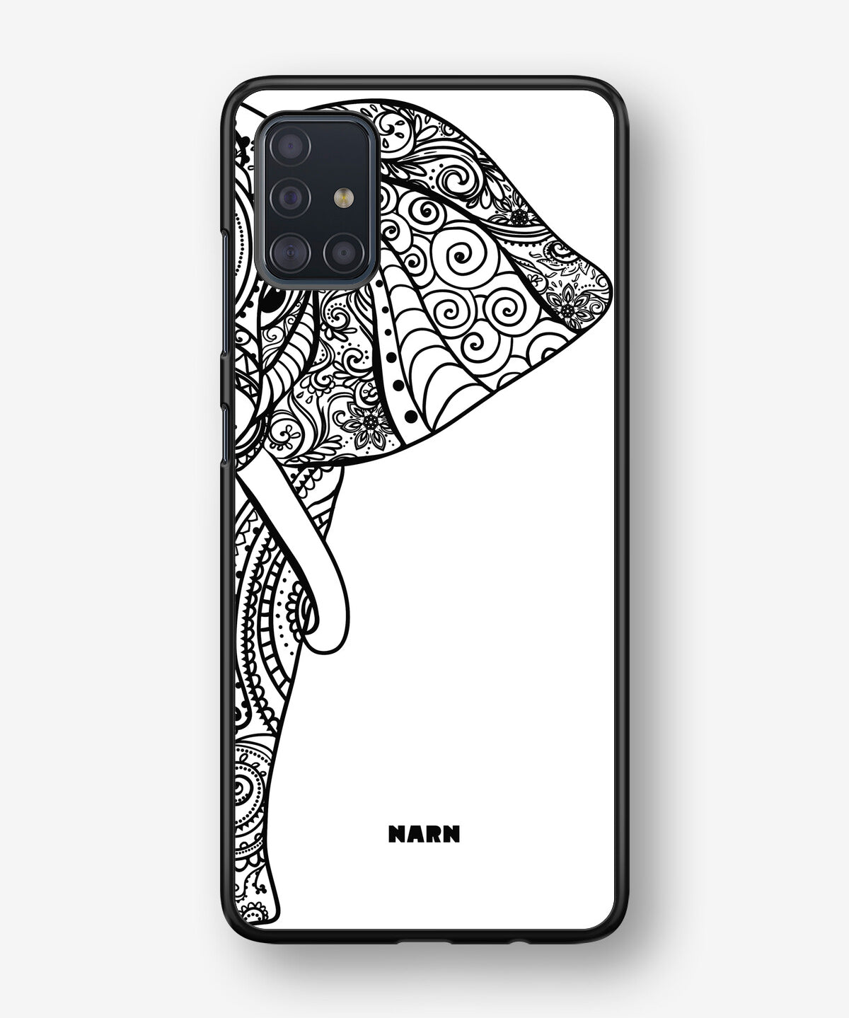 Samsung Galaxy A51 Hard Case – Mandala Elephant - View 1