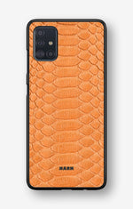 Samsung Galaxy A51 Hard Case – Orange Snake - View 1