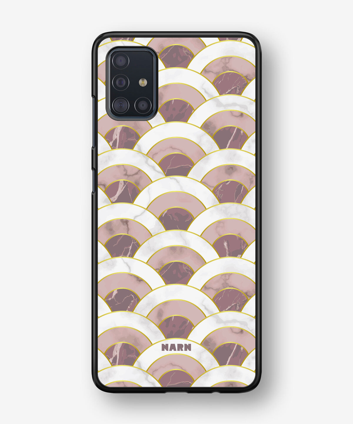 Samsung Galaxy A51 Hard Case – Pink Marble Waves - View 1