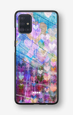 Samsung Galaxy A51 Hard Case – Purple Hearts - View 1